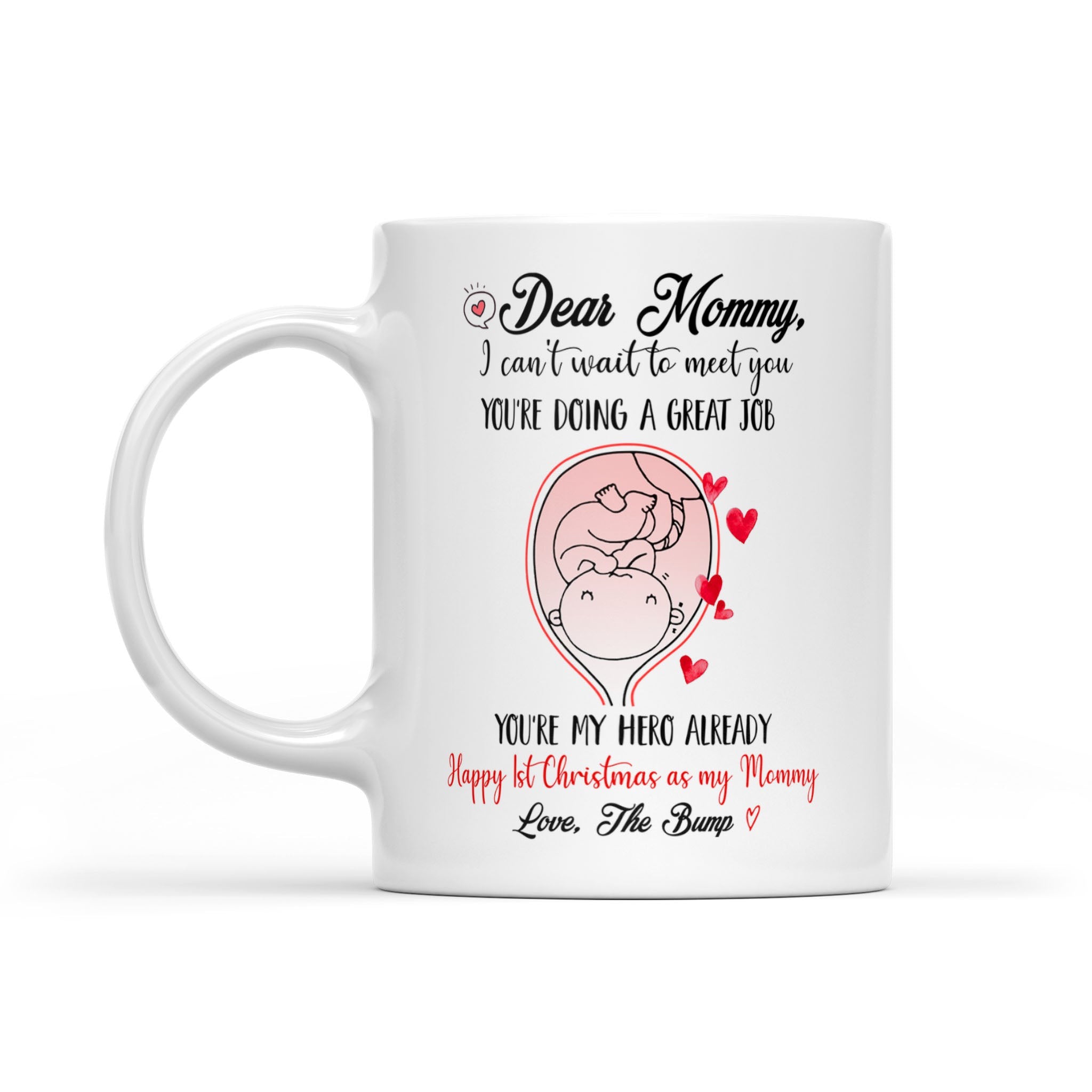 I Can't Wait To Meet You First Christmas Mugs Gift For Expecting Mom