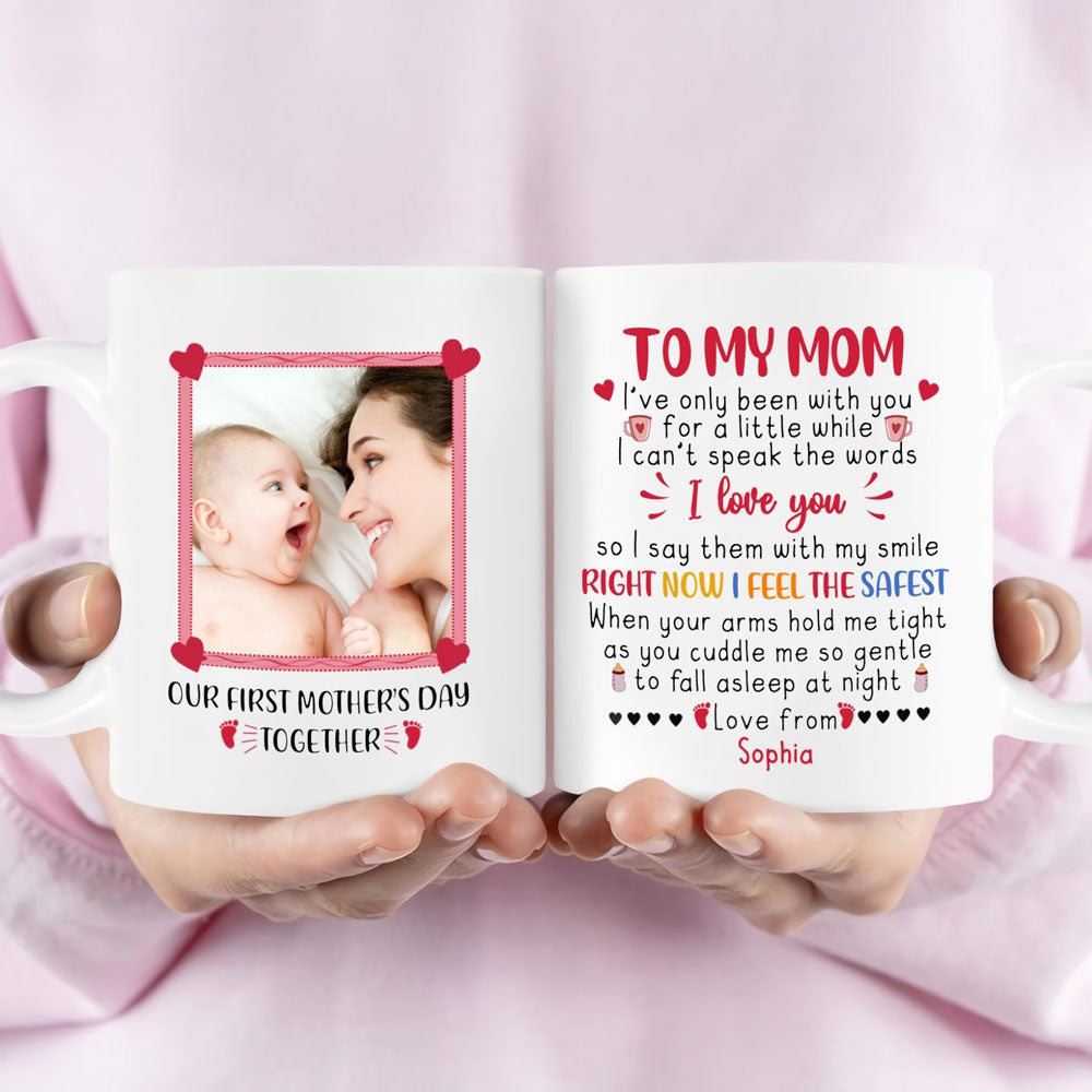 Personalized Mother's Day Gift For New Mom Safest 2 Side Mug