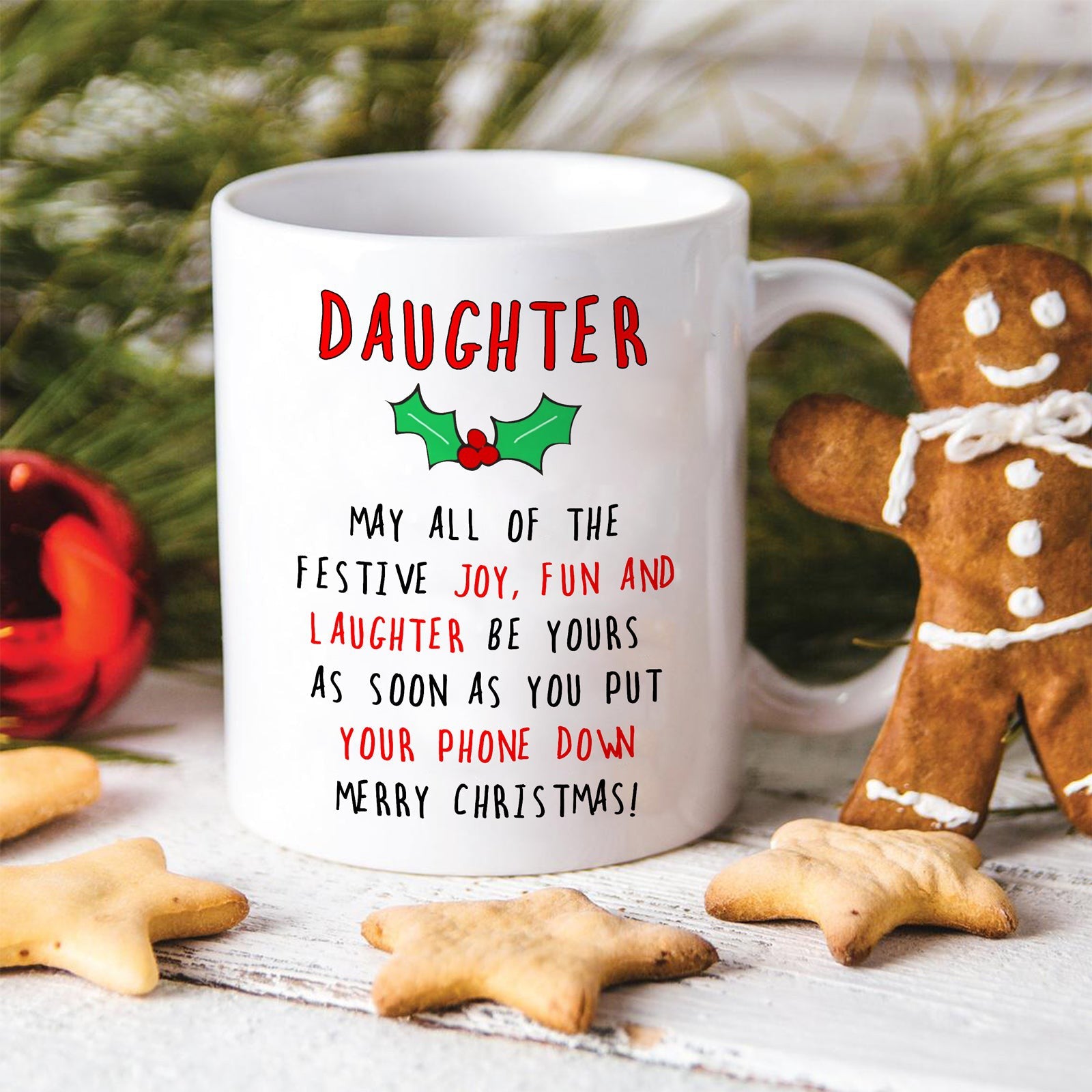 Gift For Daughter Christmas Gift Put Your Bloody Phone Down Funny Mug