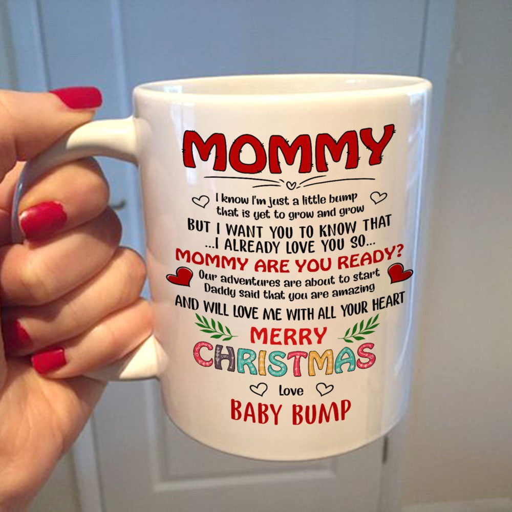 Gift For Expecting Mom Daddy Said Christmas Bump Mug