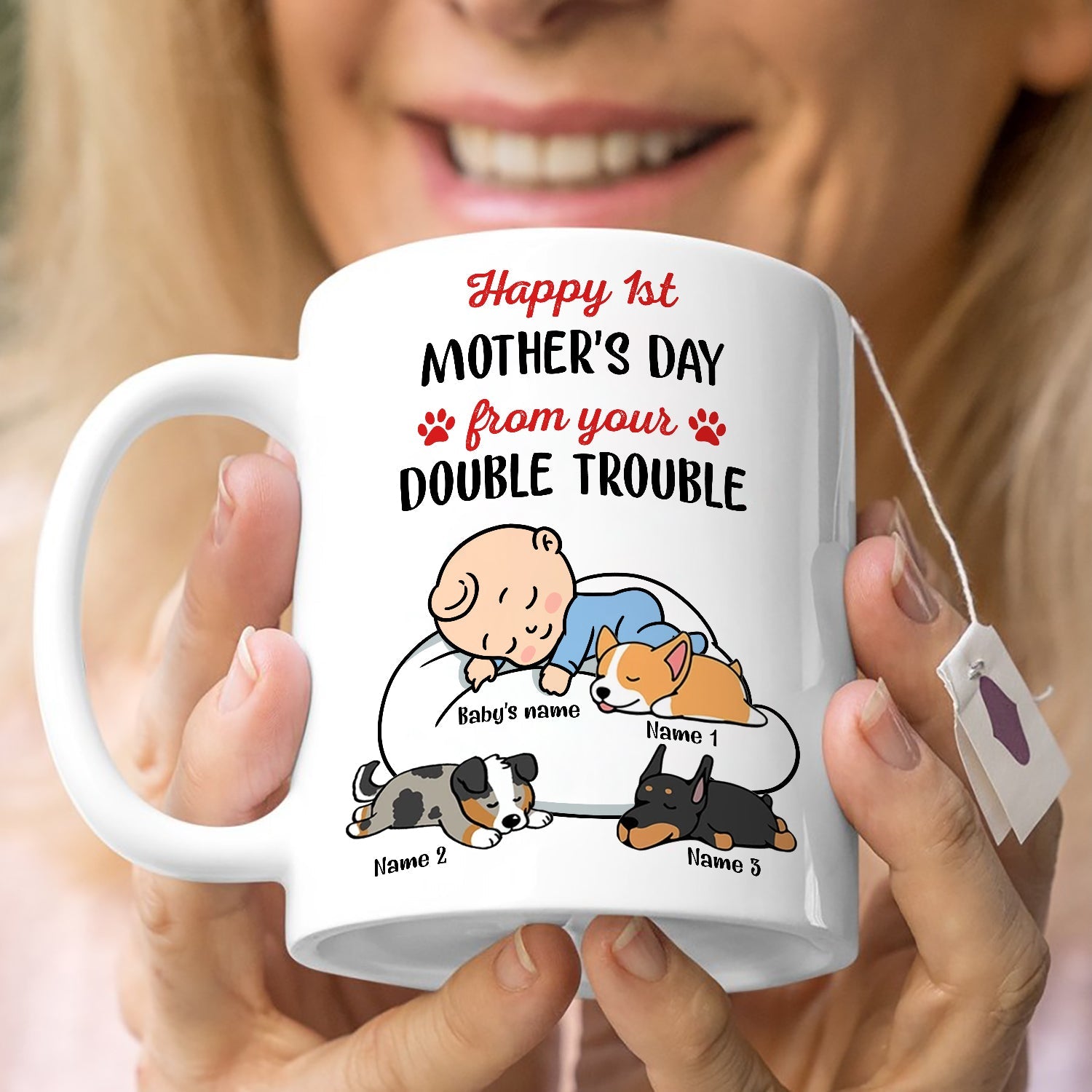 Personalized Happy First Mother's Day From Double Trouble Mug