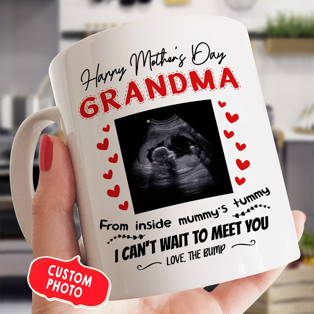 Mother's Day Grandma Inside Mummy's Tummy Bump Personalized Mug