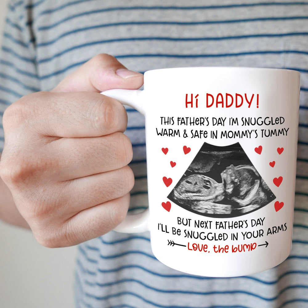 Dad To Be In Mommy's Tummy Ultrasound Personalized Father's Day Mug