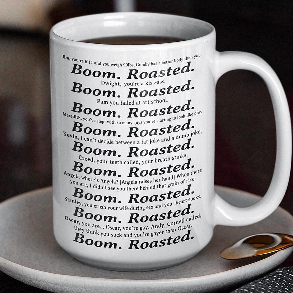 Boom Roasted Funny Mug Gift For Best Friend Coworker