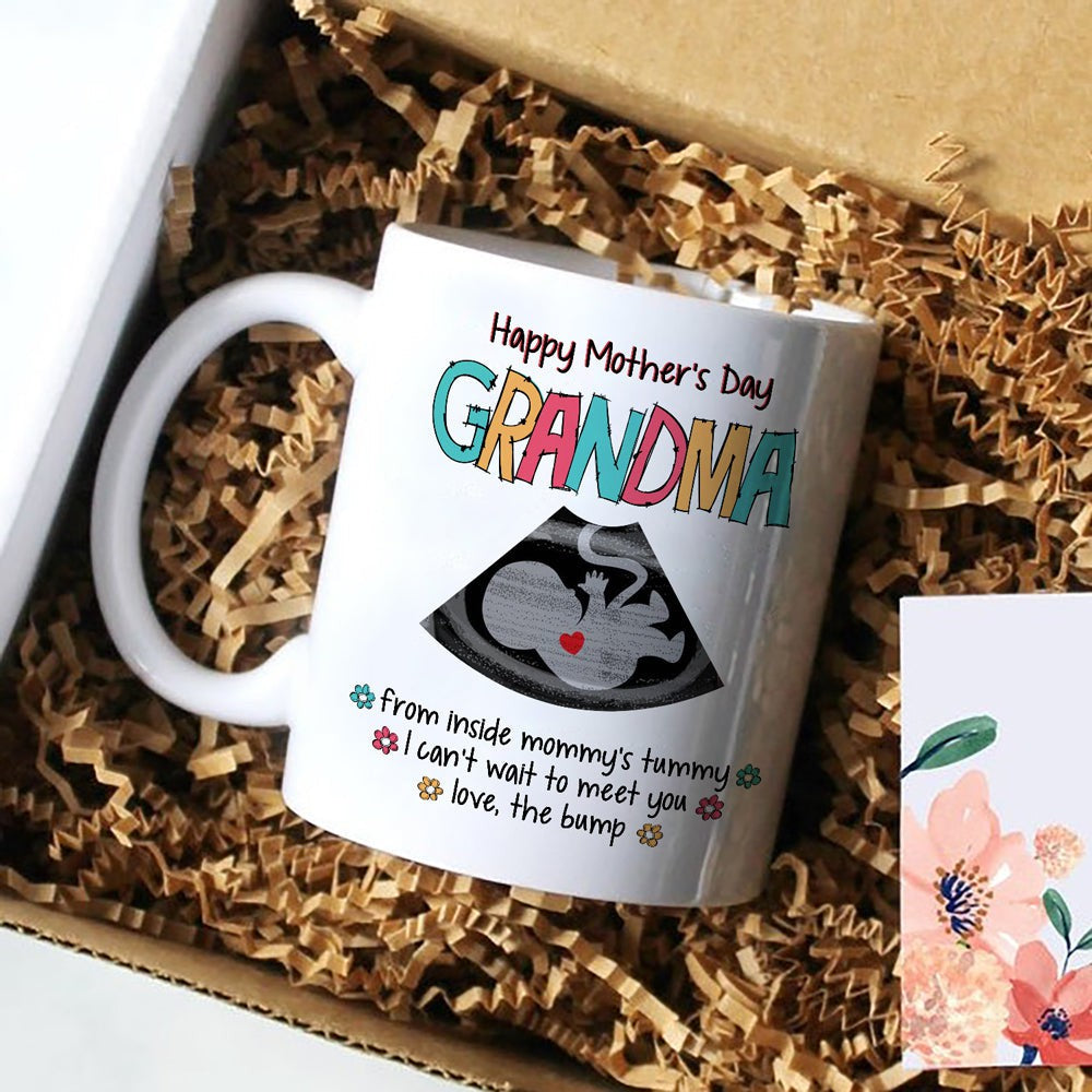 Mother's Day Gift For Expecting Grandma Inside Mommy's Tummy Mug