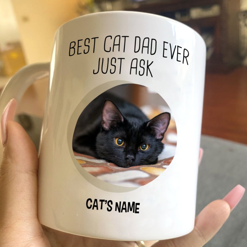 Personalized Gift For Cat Dad Best Cat Dad Ever Just Ask Mug