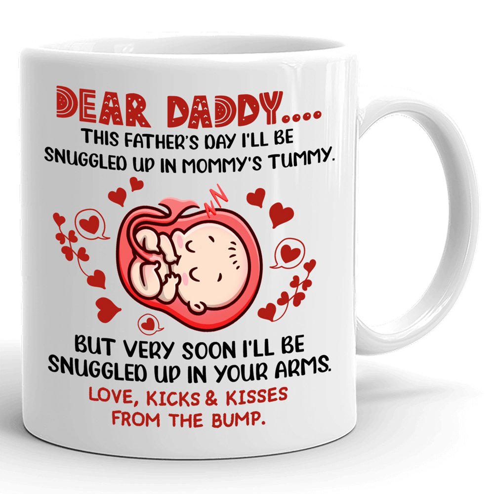 Snuggled Up In Mommy's Tummy Mug Father's Day Gift For Expecting Dad