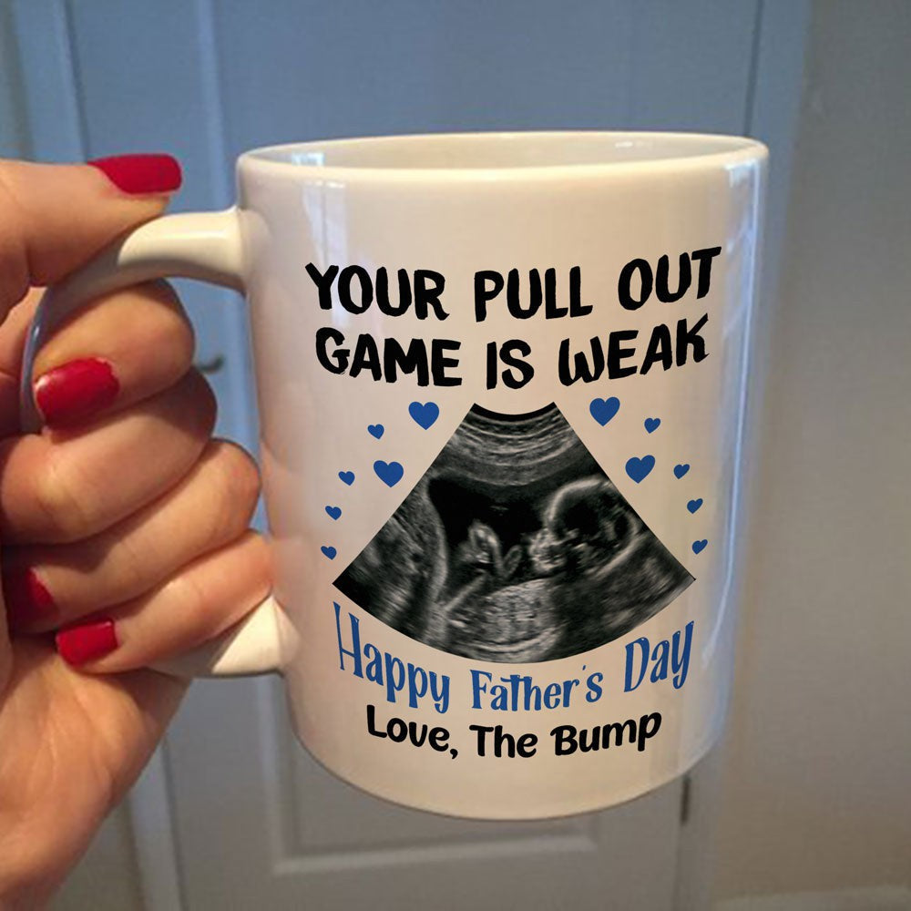 Personalized Father's Day Gift For Dad To Be Weak Pull Out Game Mug