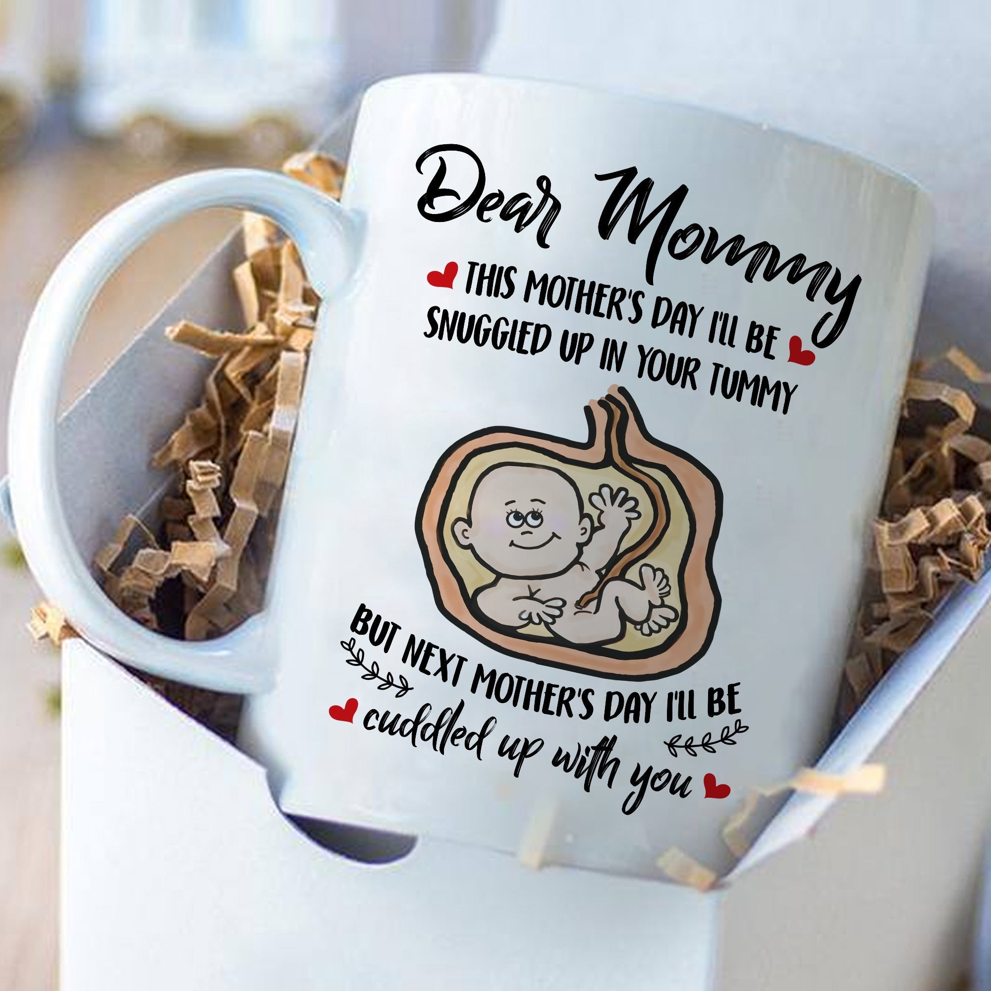 Hi Mommy Cuddled Up With You Mug Mother's Day Gift For Mom To Be