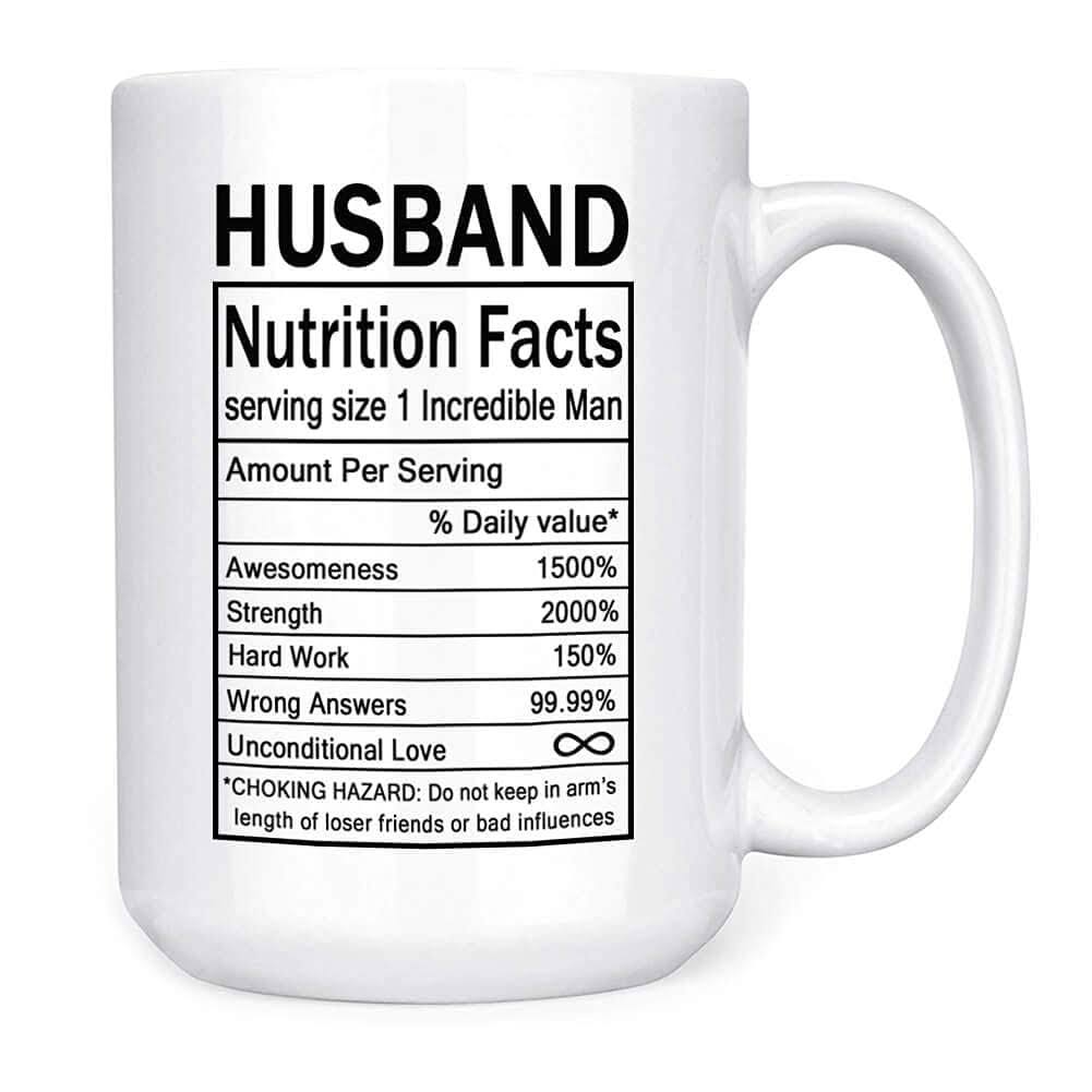 Awesome Husband Nutritional Facts Funny Mug Lovely Gift For Husband