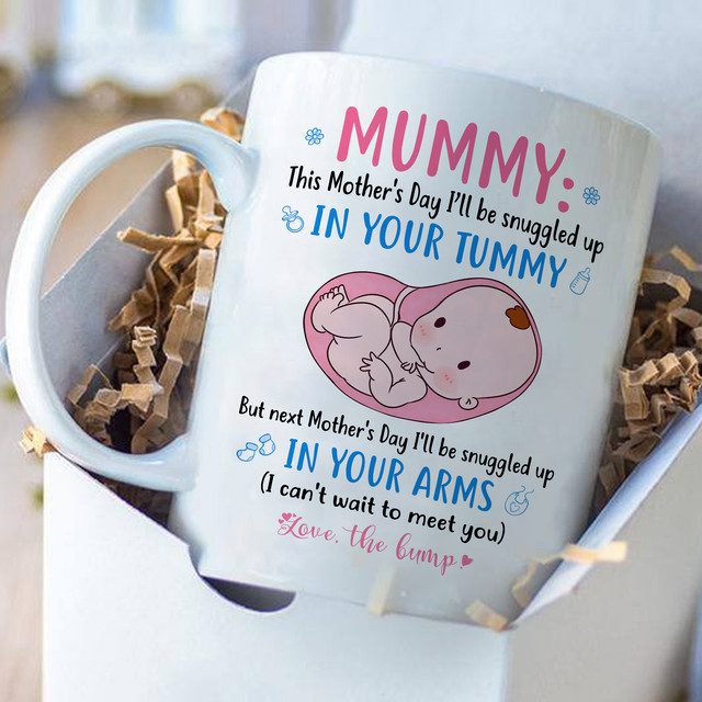 Mother's Day Expecting Mummy Snuggled Up In Your Arms Mug