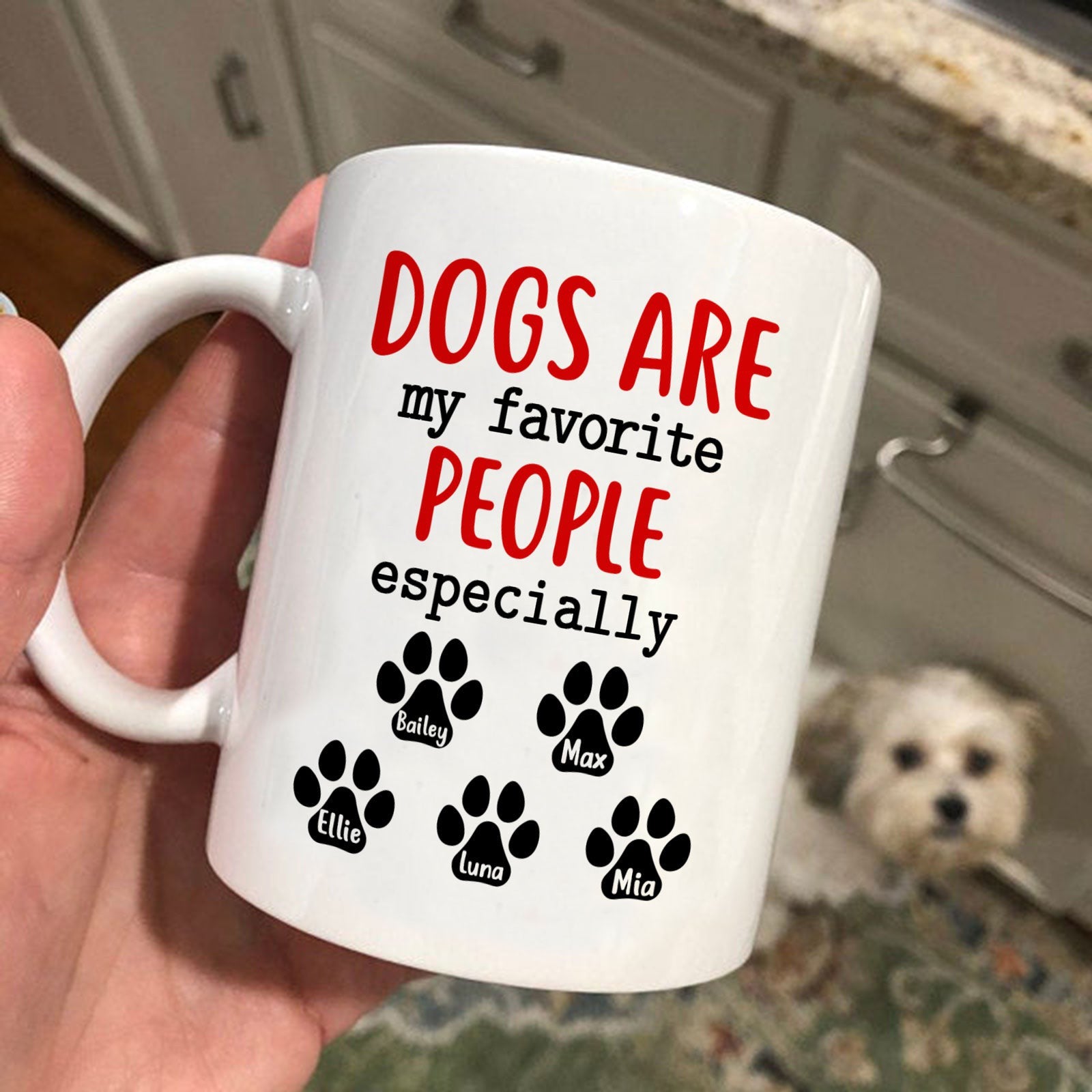 Christmas For Doglover Dogs Are My Favorite People Personalized Mug