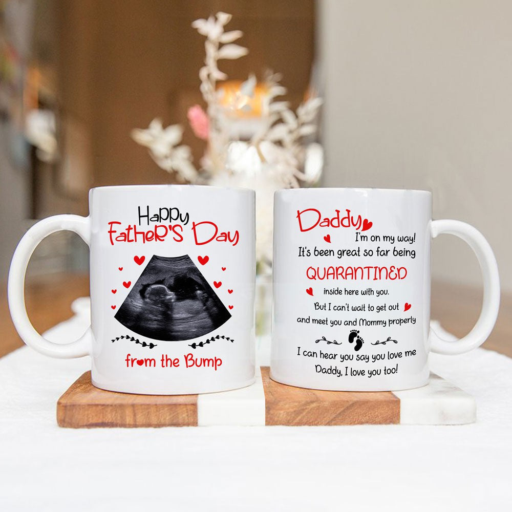 Personalized Father's Day Gift For Expecting Dad On My Way Mug