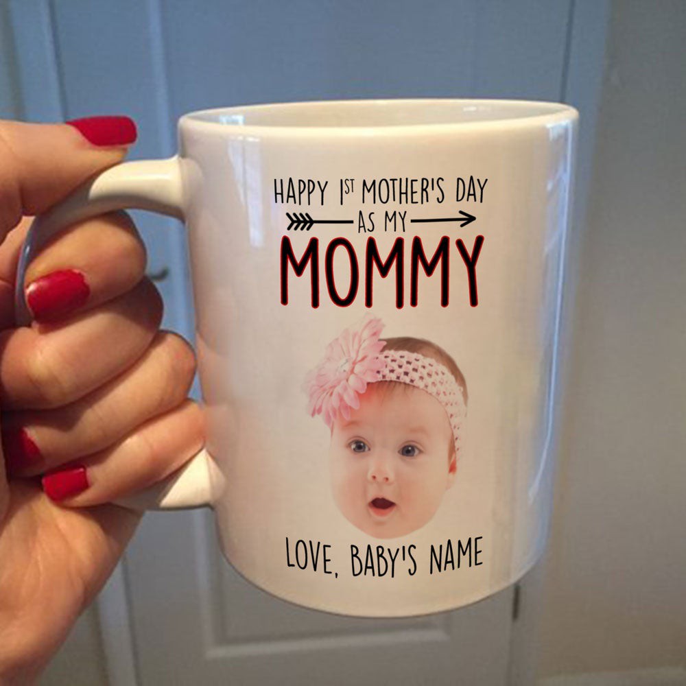 Personalized 1st Mother's Day Baby Face Mug Gift For Mom