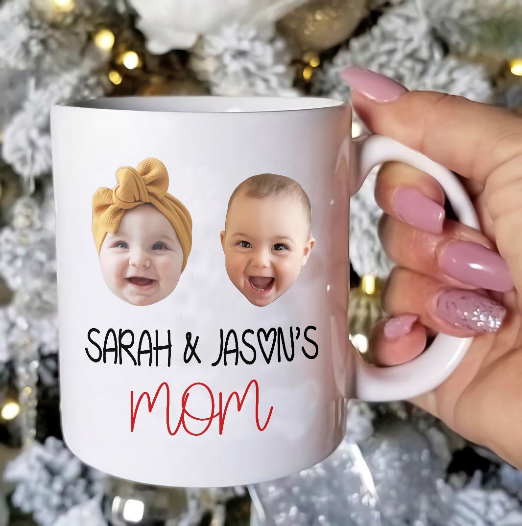 Mommy And Baby Face Mugs Personalized Gift For Mom