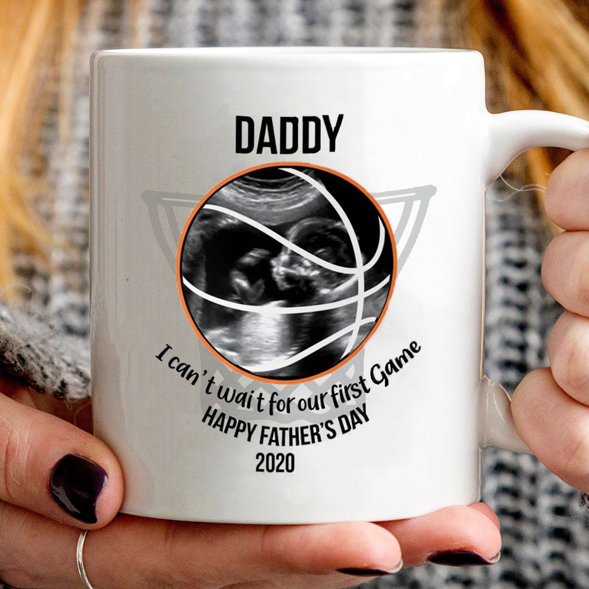 Fathers Day Can't Wait For Our First Game Basketball Personalized Mug