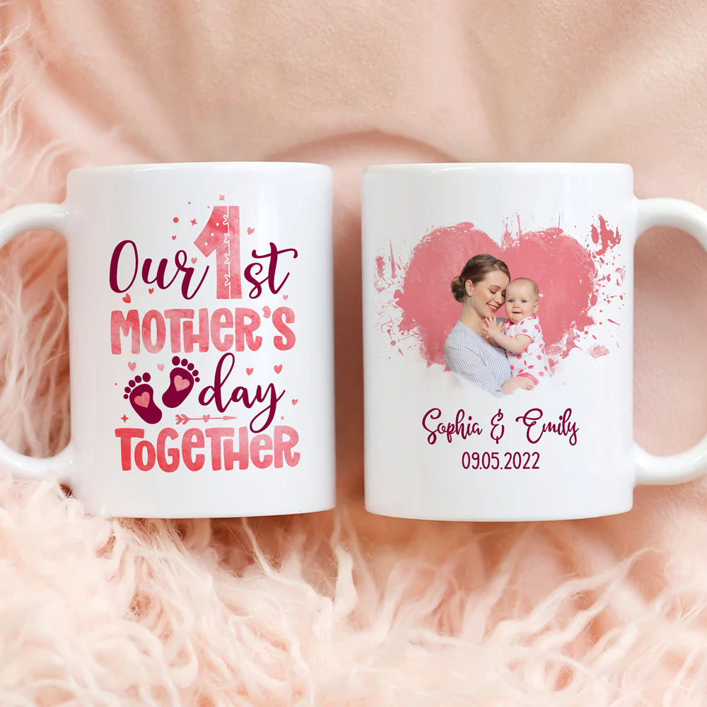 New Mom First Mother's Day Together Mugs Personalized Gift For New Mom