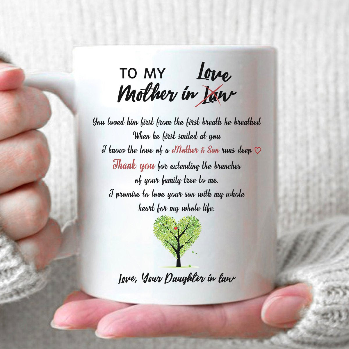 To My Mother In Love Mug Gift For Mom In Law