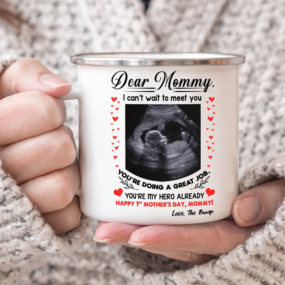 Expecting Mom You're My Hero 1st Mother's Day Camper Personalized Mug