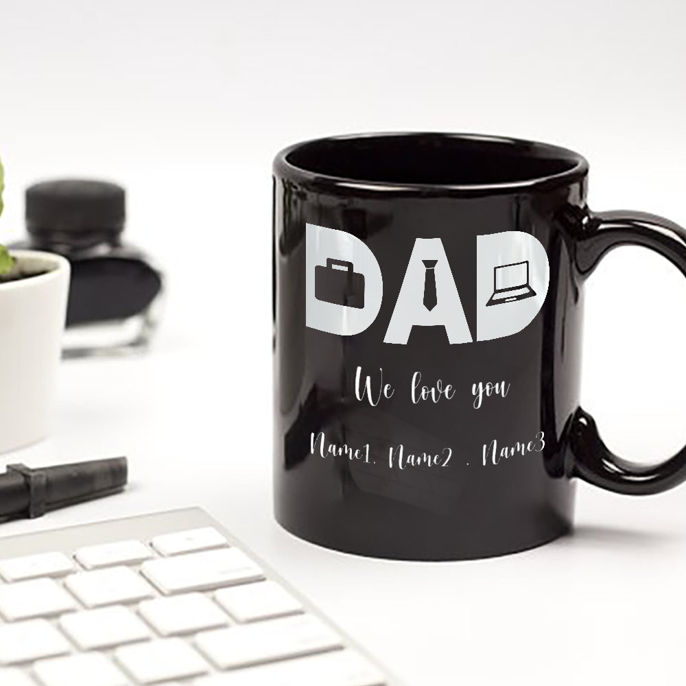 Personalized Kinds Of Dad Black Mug