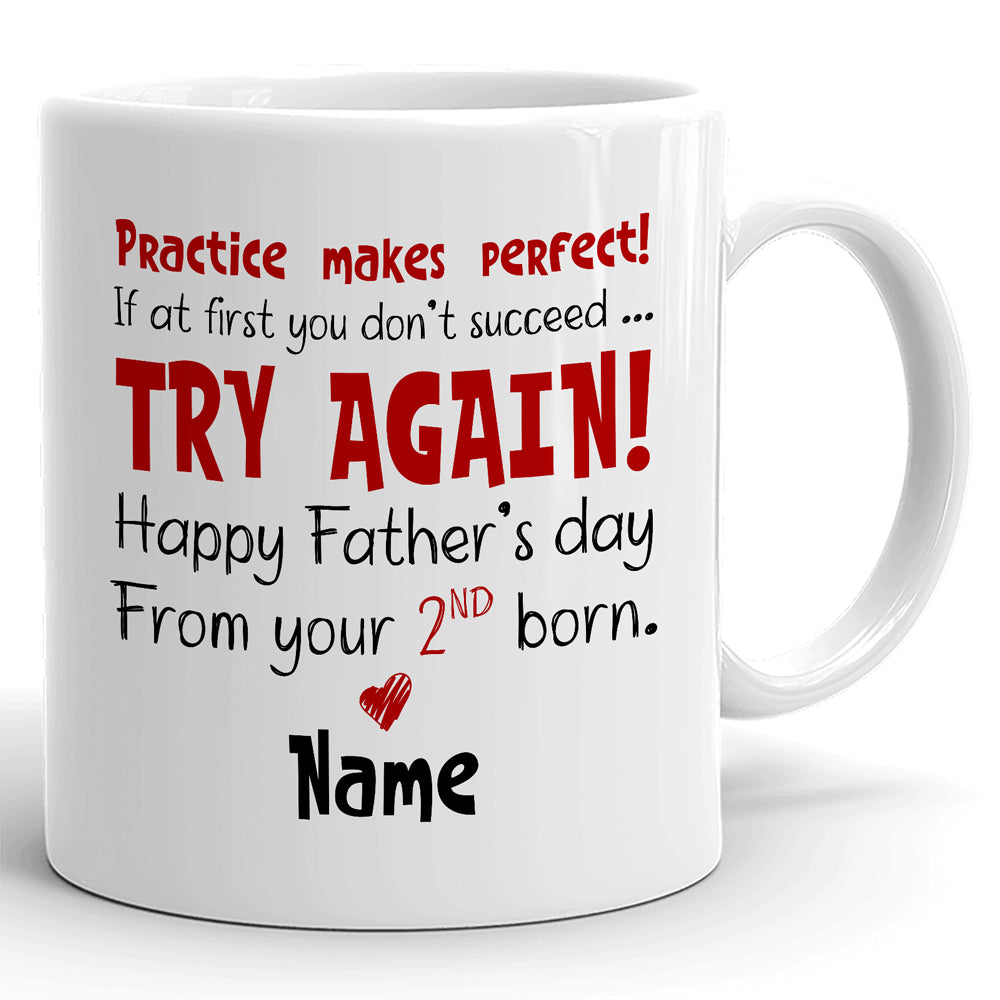 Funny Gift For Dad Practice Make Perfect Father's Day Personalized Mug