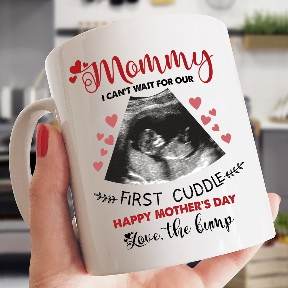 Personalized Mother's Day Gift For Mom To Be New First Cuddle Mug