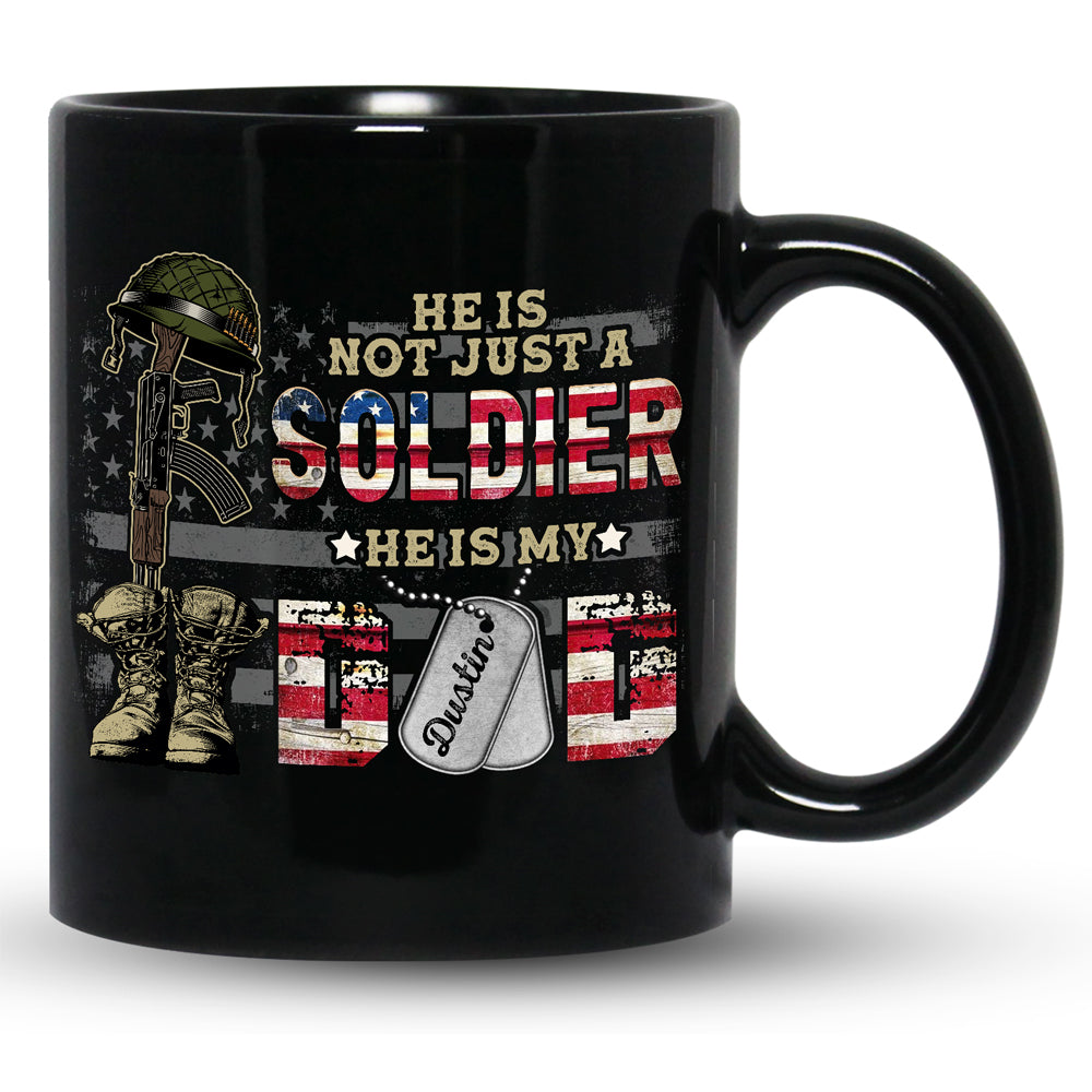 Dad Solider Daughter Son Mugs Personalized Gift For Dad And Son