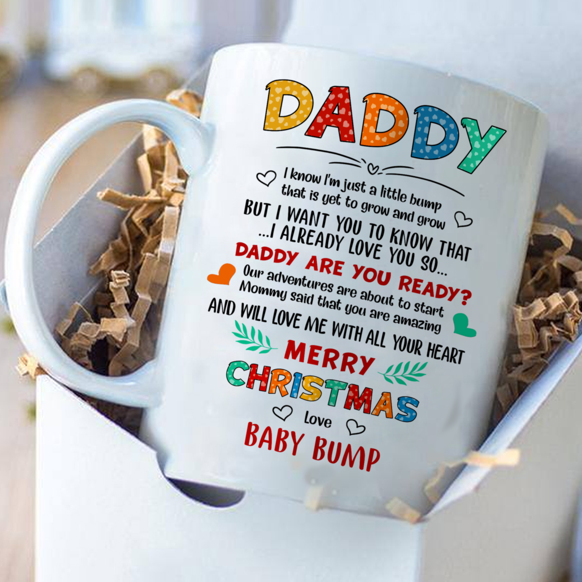 Gift For Expecting Dad Daddy Are You Ready Christmas Bump Mug