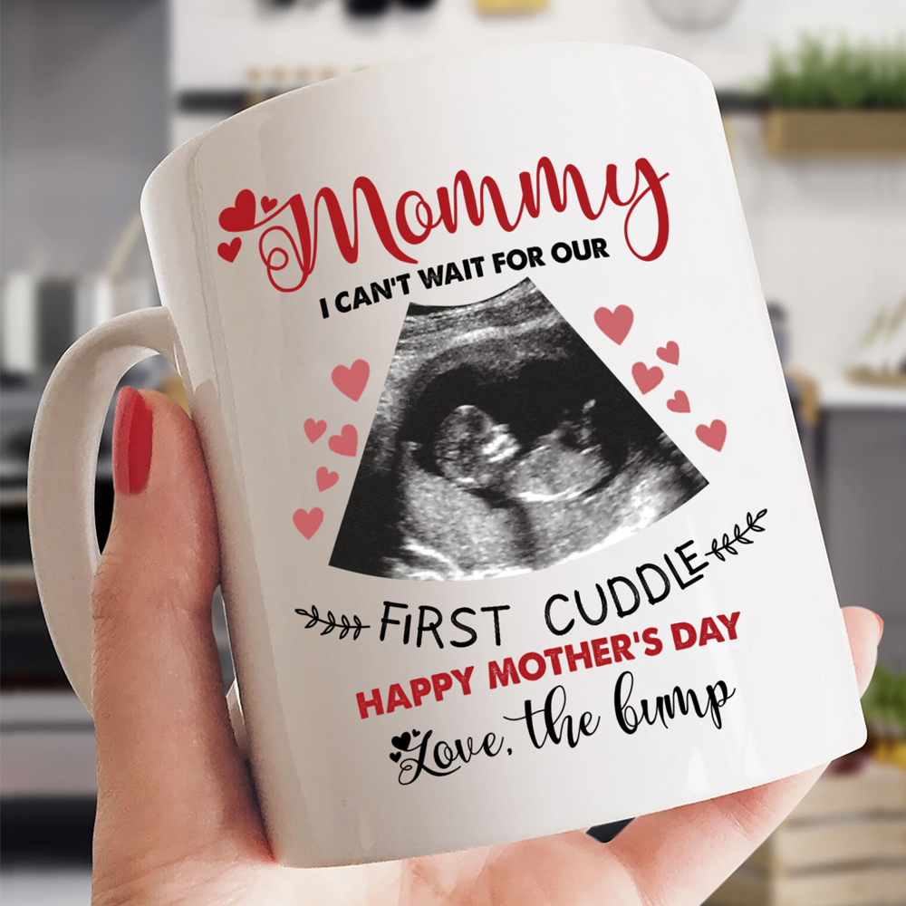 1st Mother's Day Expecting Mom New First Cuddle Personalized Mug