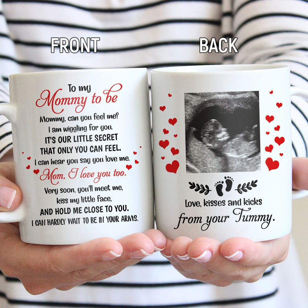 Mommy To Be Can You Feel Personalized Me Mug Gift For Expecting Mom