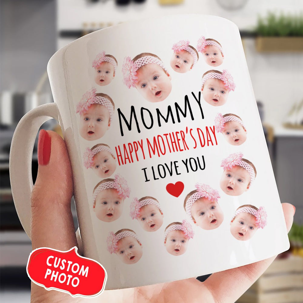 Personalized Baby Face Mother's Day Mug Gift For Mom