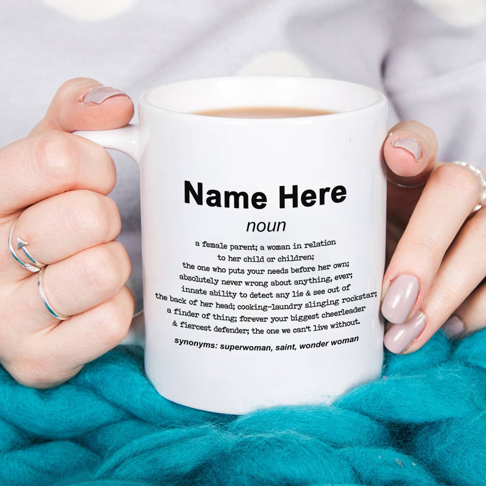 Personalized Mom Definition The One We Can't Live Without Mug