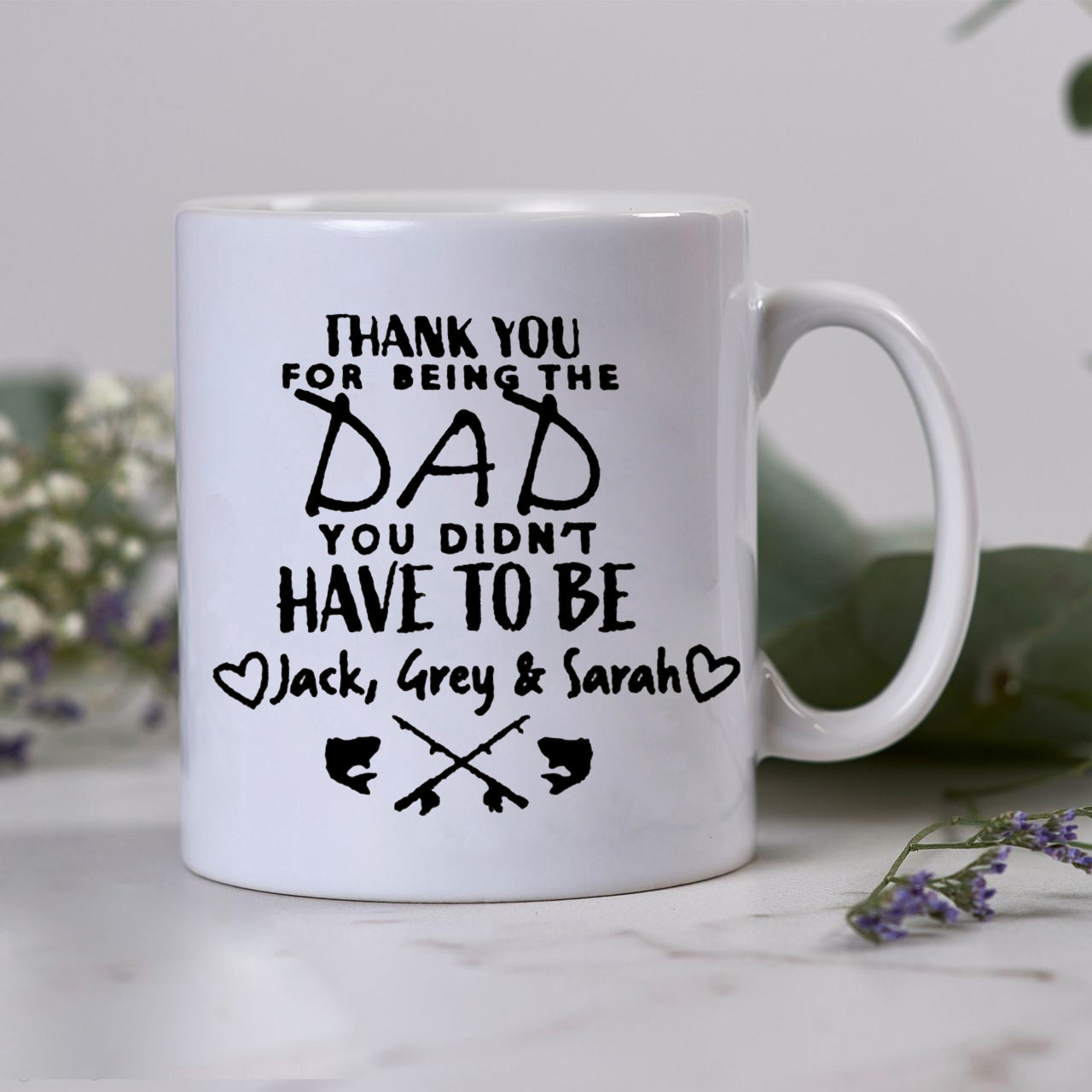 Thank You For The Dad Fishing Mugs Personalized Gift For Dad