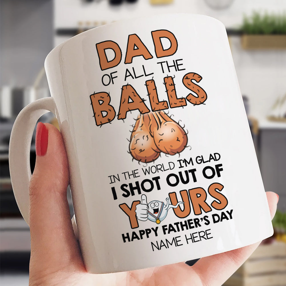 Father's Day Dad Of All Ball Swim Champ Funny Personalized Mug For Dad