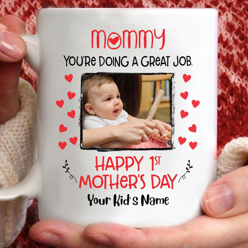 Personalized Gift For New Mom Happy 1st Mother's Day Mug