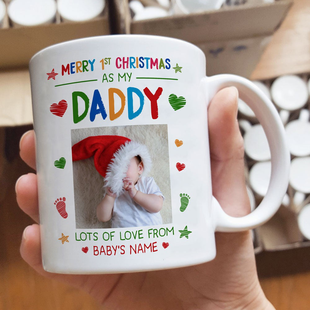 Personalized Christmas Gift For Daddy First Xmas Mug