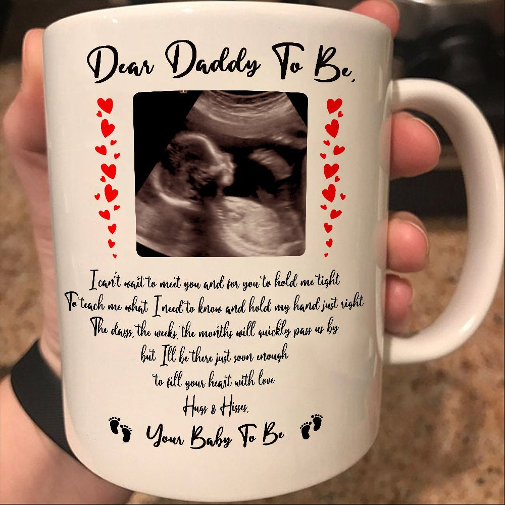 For Dad To Be I'll Be There Soon Personalized Ultrasound Cute Mug