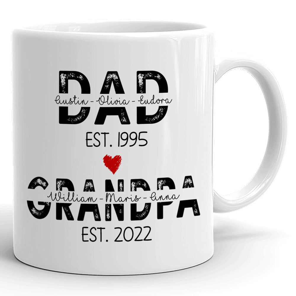 New Grandpa Announcement Meaningful Personalized Mug