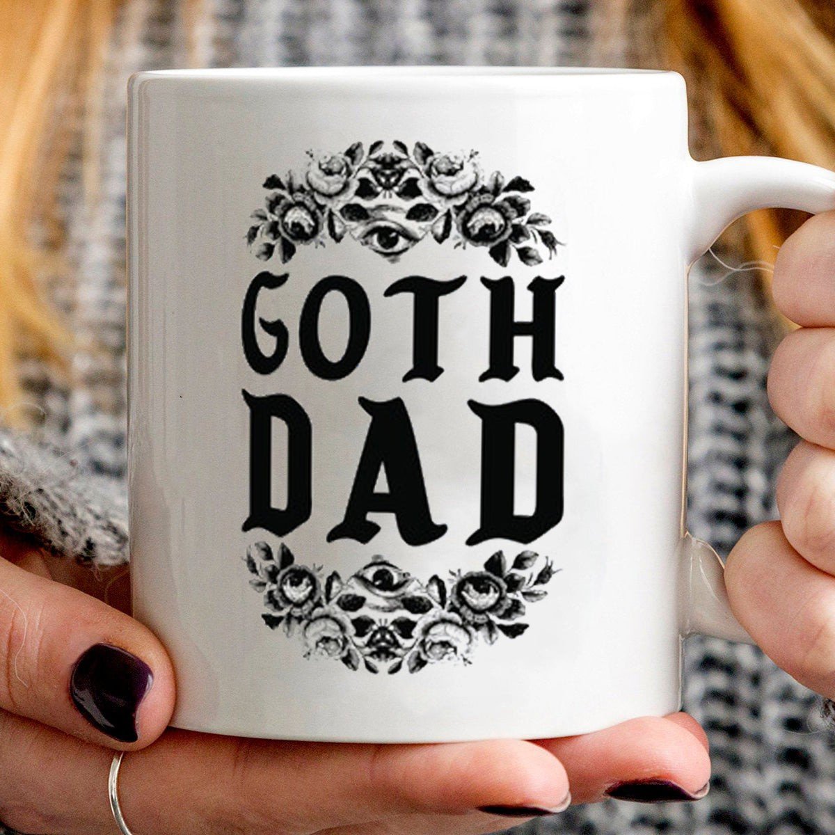 Goth Dad Skull Mug Gift For Dad