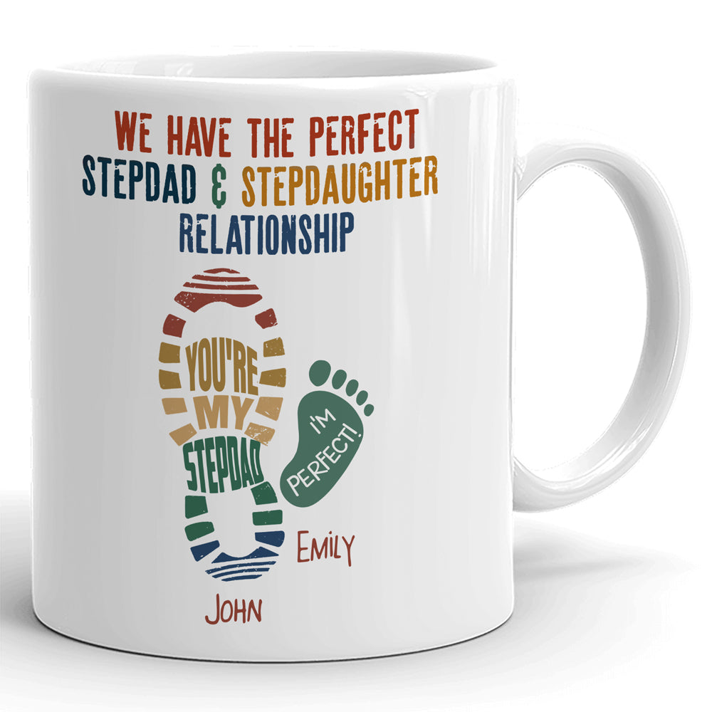 Bonus Dad Stepdad Step Father Daughter Perfect Funny Personalized Mug