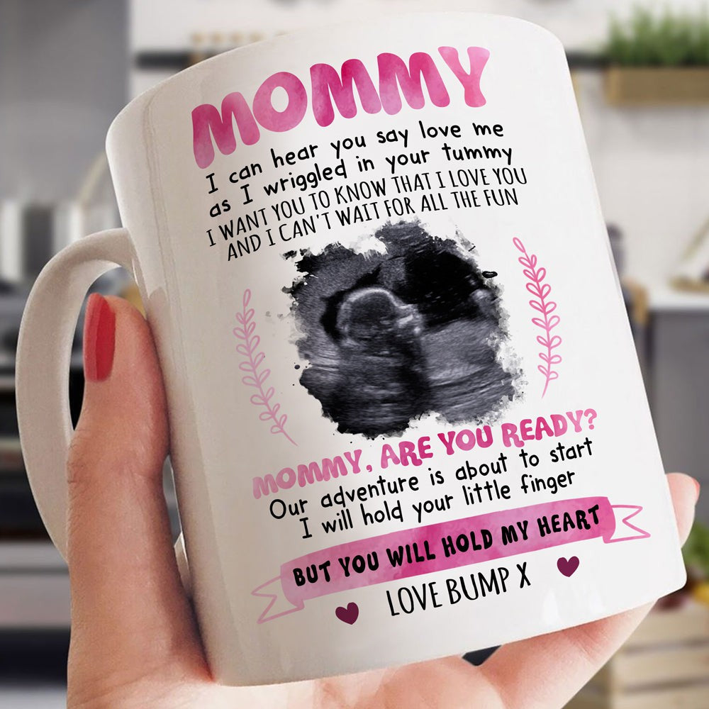 Personalized Gift For Mom To Be I Wriggled In Your Tummy Mug