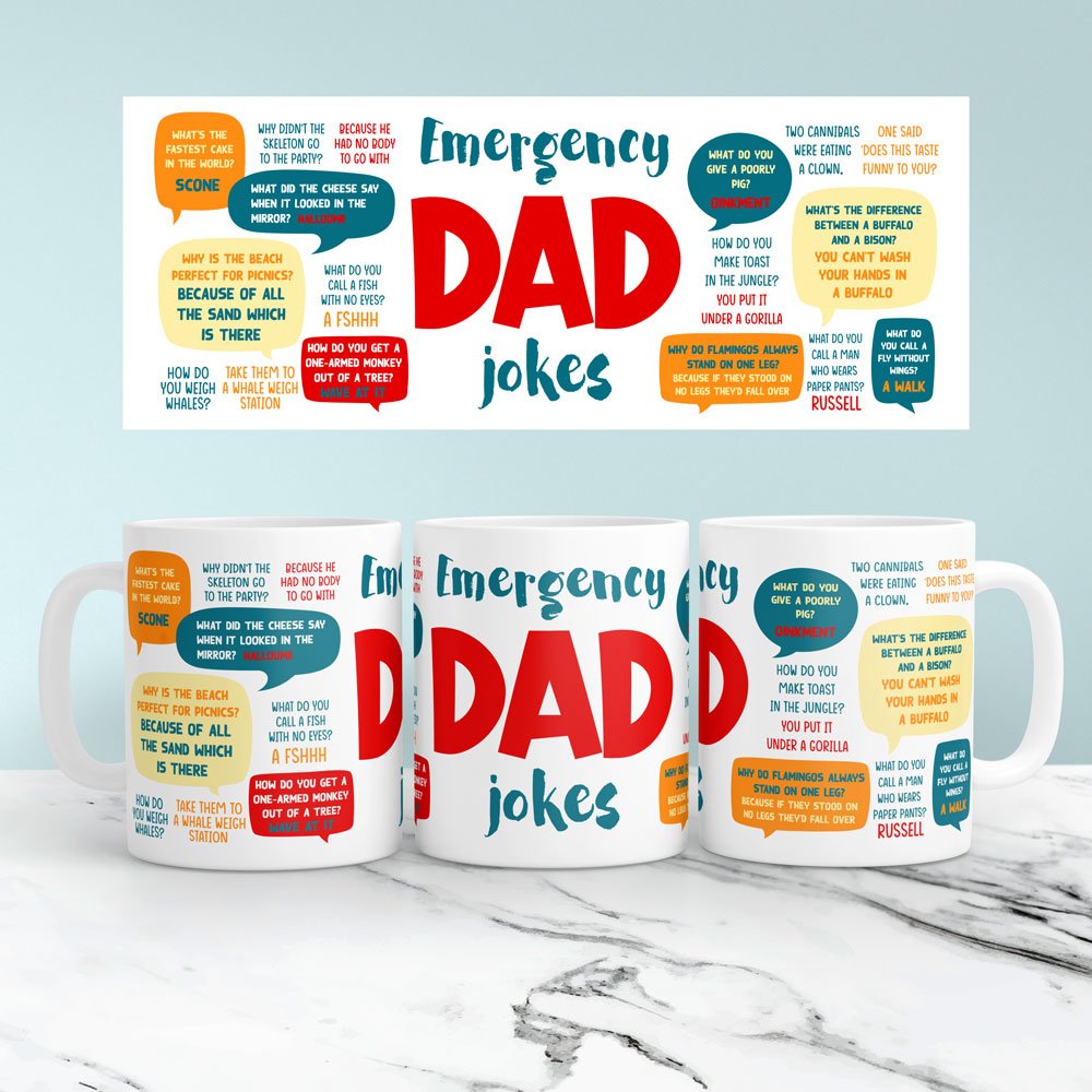 Emergency Dad Jokes Funny Mugs Gift For Dad