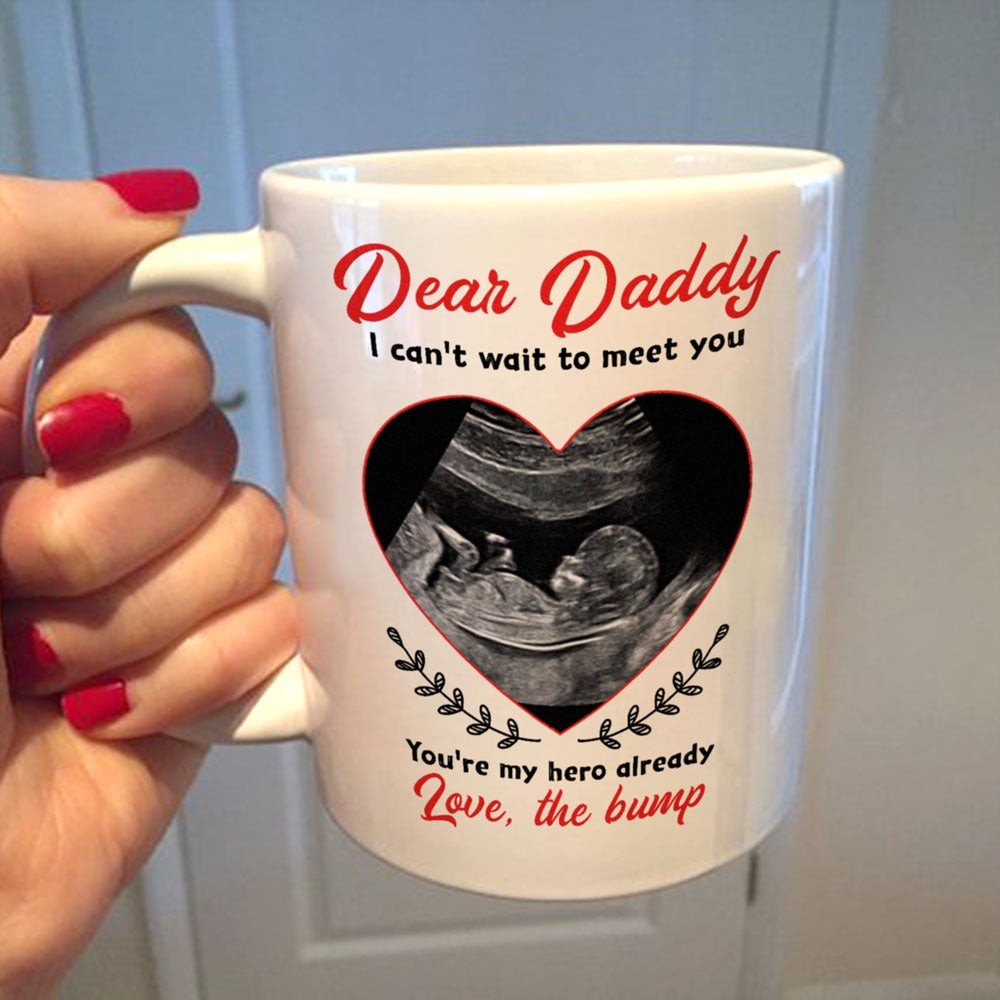 Christmas For Daddy To Be My Hero Already Ultrasound Personalized Mug