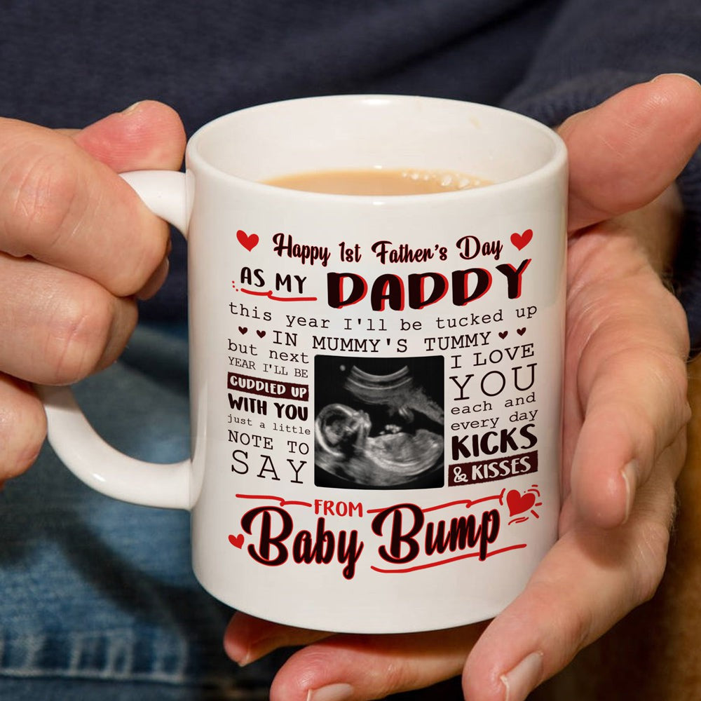 Father's Day Gift For Expecting Dad From Bump Love Personalized Mug