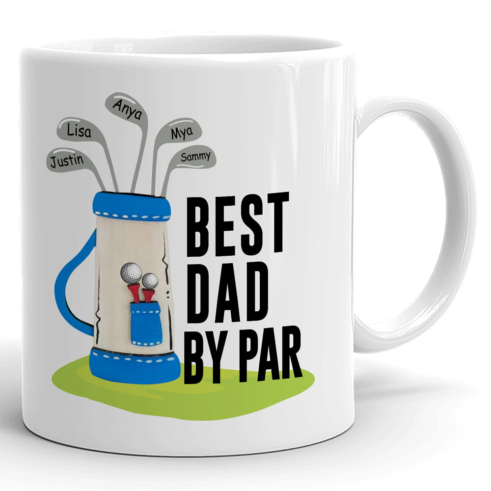 Best Dad By Par Golf Funny Mugs Personalized Gift For Dad