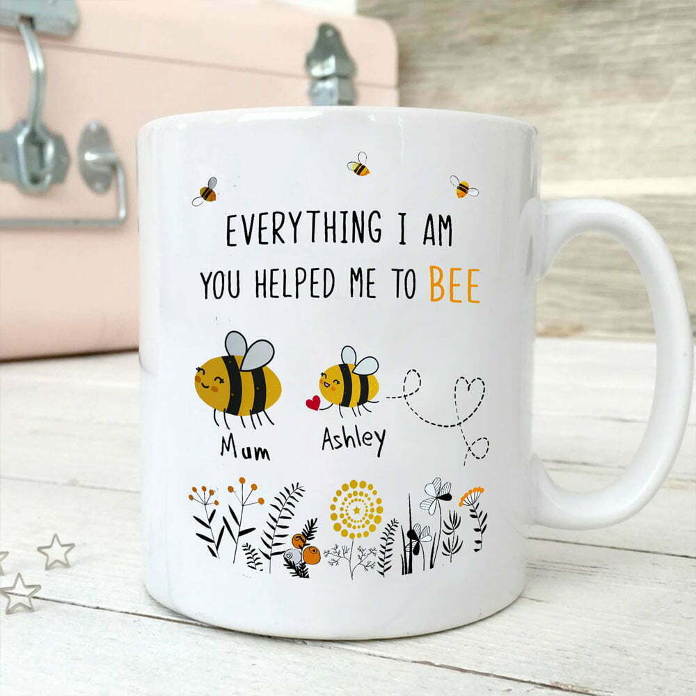 Personalized Gift For Mum You Helped Me To Bee Mum Mug