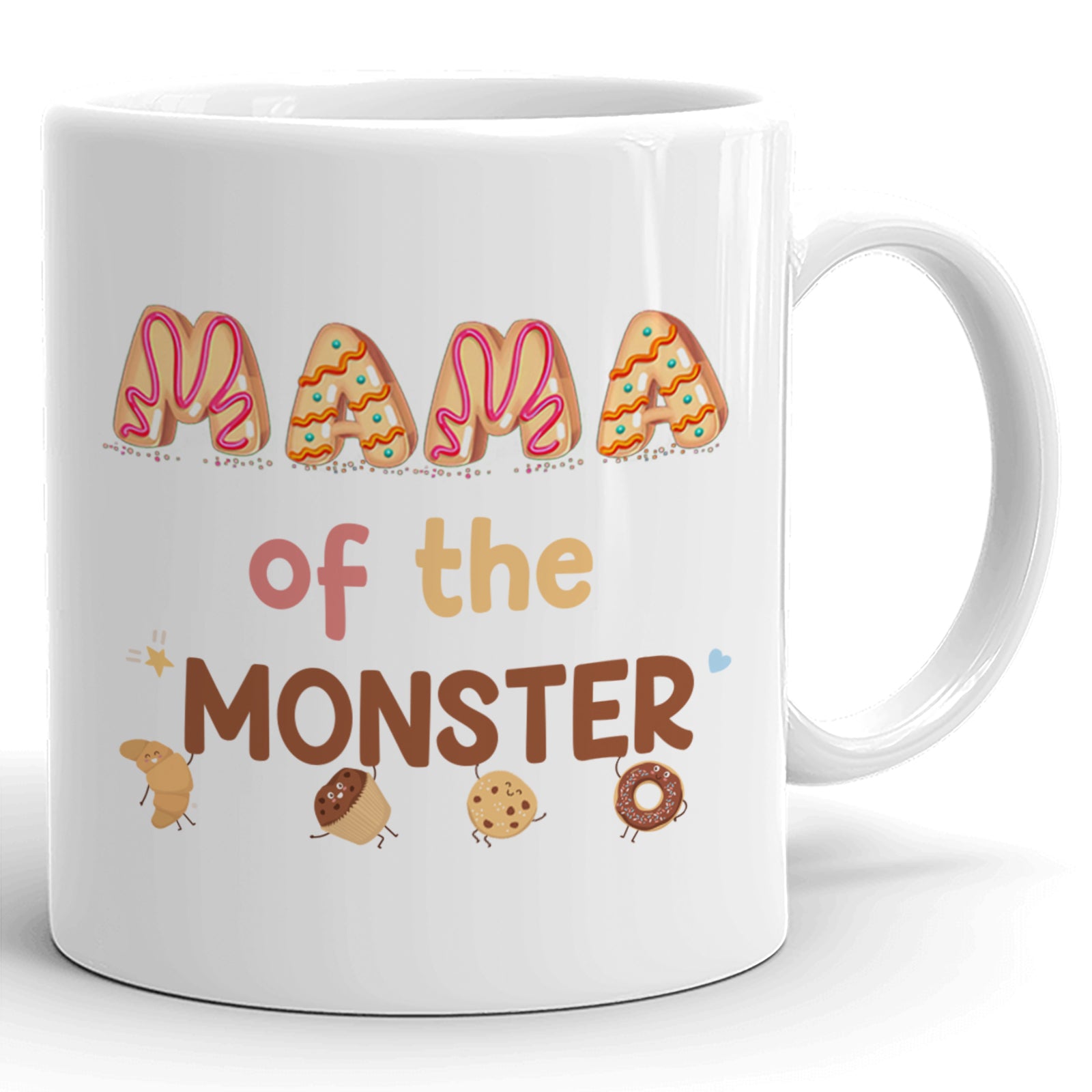 Funny Mug for Mom, Cookie 1st Birthday Mom Mug. Mama of the Monster
