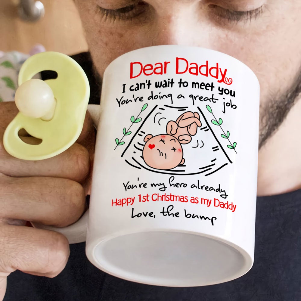 Christmas Gift For Expecting Dad My Hero Mug