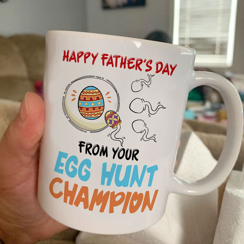 Funny Father's Day Gift Egg Hunt Champion Mug