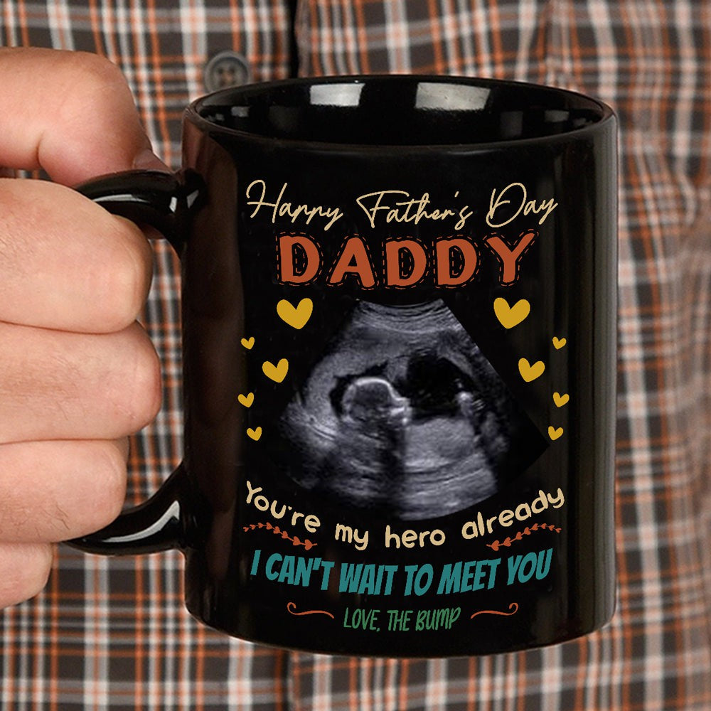 Personalized Father's Day Gift For Dad To Be Can't Wait Daddy Mug